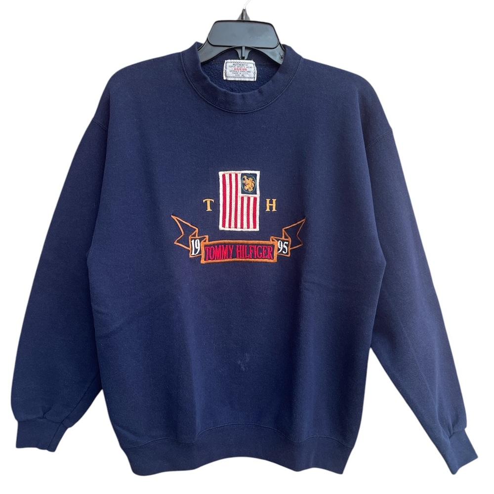 Vintage Tommy Hilfiger Navy Blue Sweatshirt Size XLarge